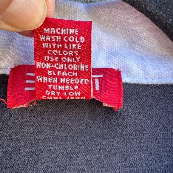 Esprit Vintage 80s 90s Black White Collar Retro Chic Preppy Crop Polo Shirt L - Picture 6 of 8